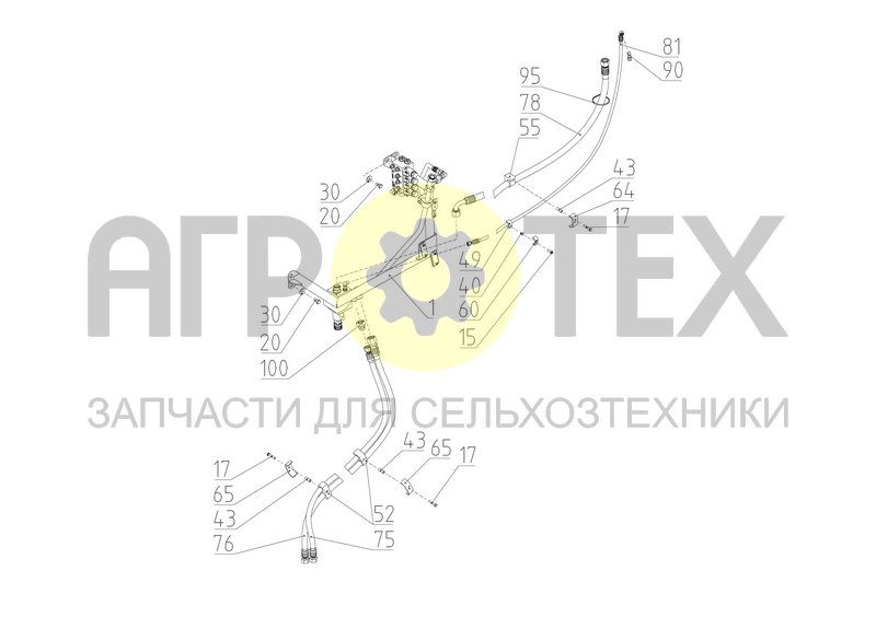 Гидрооборудование привода вентилятора (161.09.21.000) (№90 на схеме)